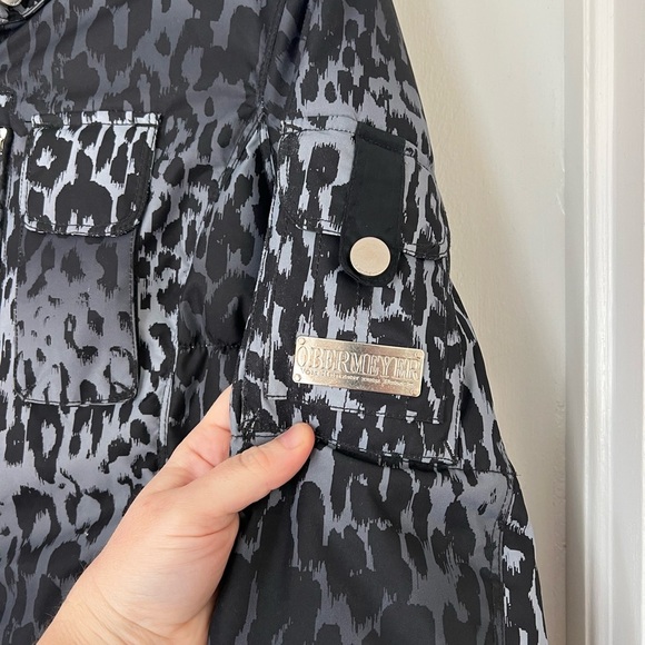 Obermeyer Leopard Print Puffer Jacket – Women’s Size 8 Ski Snowboard Winter Coat - Picture 6 of 16